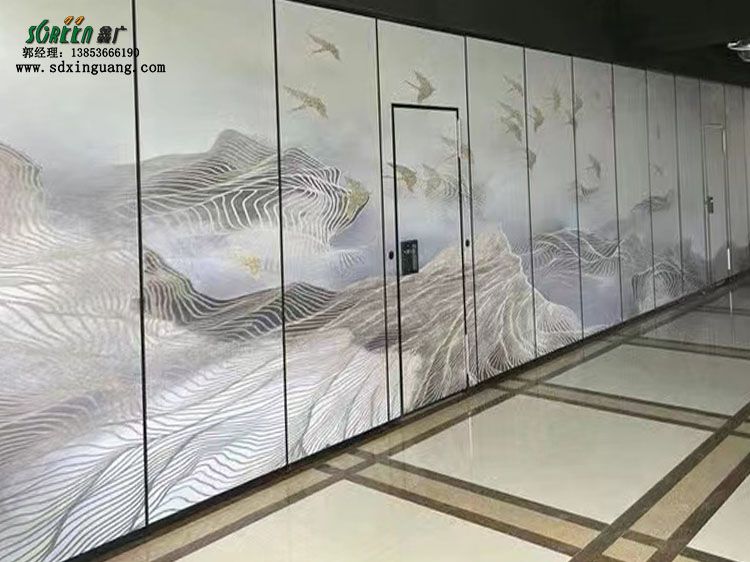 濰坊活動隔斷廠家酒店活動隔斷墻，展廳折疊推拉門，移動屏風(fēng)高隔